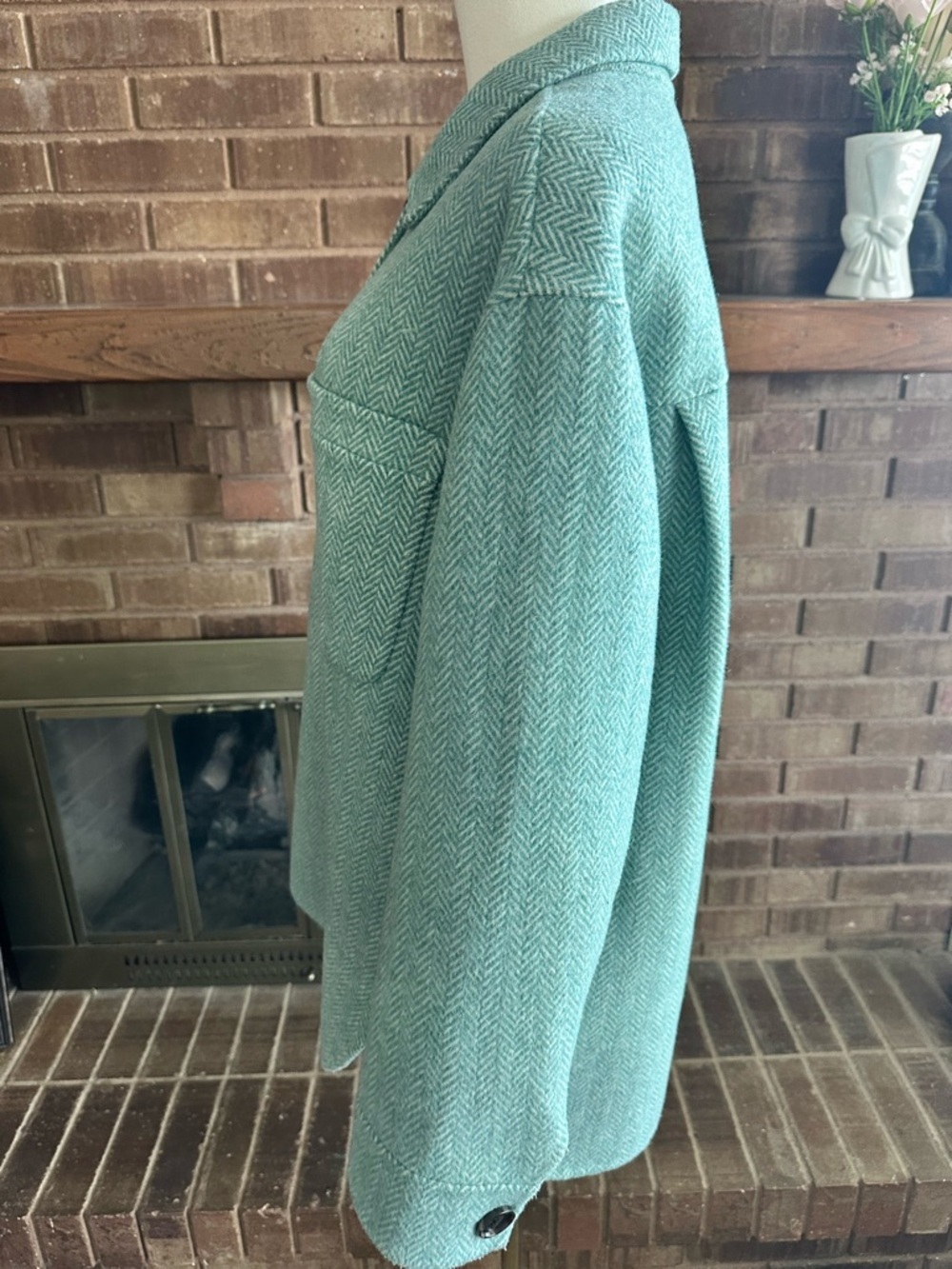 Rails Connie Wool Blend Chevron Shacket Mint M GUC Cabincore - Picture 5 of 8